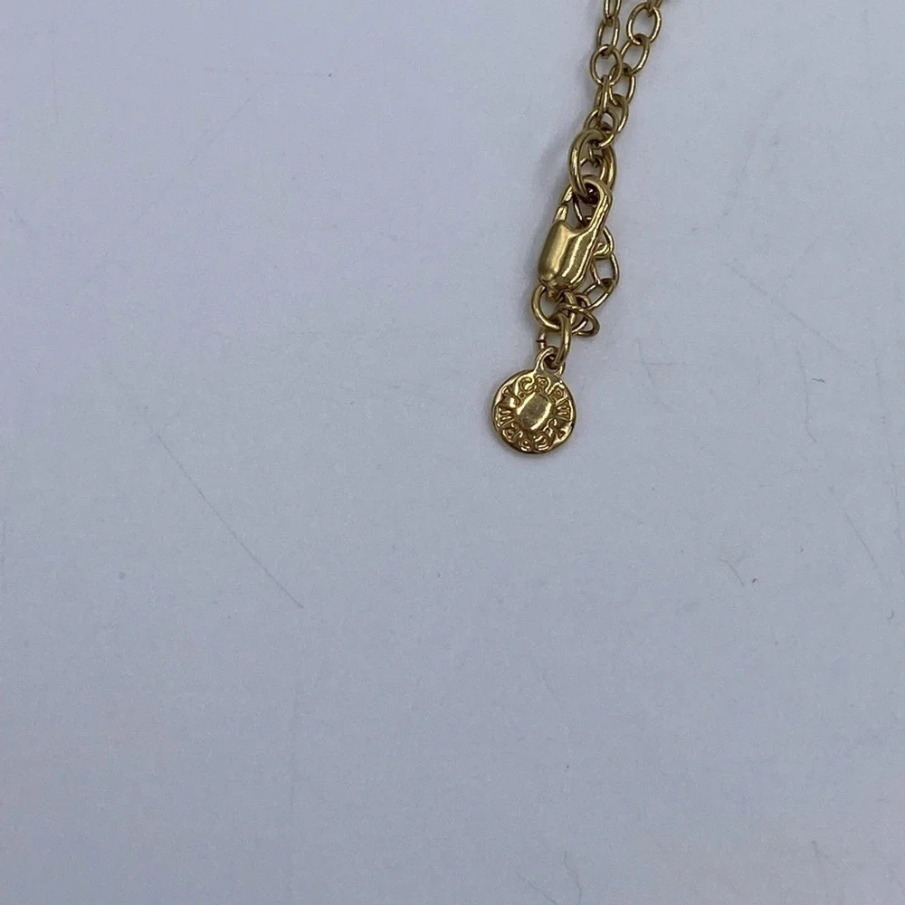 J. Crew Faux‎ Pearl and Rhinestone Necklace Long Strand Necklace Gold Tone